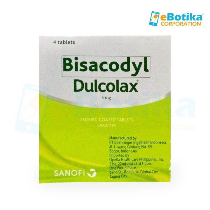 Dulcolax Bisacodyl Tablet 5mg (4pcs Tablet) | Lazada PH