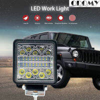 12V 24V Square Round Auto Truck Off Road Mini Ledbar Offroad Accessories Car LED Spotlight 34LED 102W Work Light