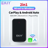 EKIY 2 in1 Apple Car Play Wireless Adapter CarPlay Mini Box Android Auto Dongle for Benz Audi Mazda Kia Toyota VW OEM Car Radio