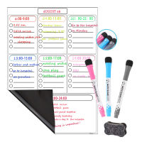 3 Pen Magnetic Weekly Planner Whiteboard for Fridge,Dry Erase Boards Calendar Family Meal Planner Memo Board Shopping List