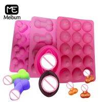 Funny Sexy Dicks Breast Chocolate Moulds Adult Party Genitals Dessert Penis Chest Silicone Cake Molds Ice Cube Tray Baking Tools Bread Cake  Cookie Ac