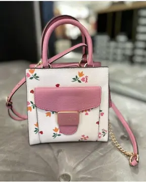 Coach Mini Pepper Crossbody with Heart Petal Print 2022 Ss, White