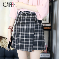 Zeolore Preppy Style Mini Skirt Women Plaid Elegant Work Skort Spring Vintage New Brief High Waist Retro Short Skirt QH1012