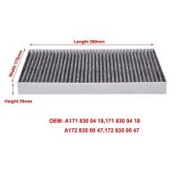 ที่กรองอากาศในรถ A1718300418 1Pcs สำหรับ Cabin Filter Mercedes Benz SLC R172 180 200 250d 300 SLC43 2016-/SLK R171 R172 200 280 300 350 55 AMG รุ่น