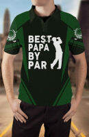 Golf Dad Shirt Best Papa By Par Green Polo Shirt For FatherS Day65 All Over Print Men/ Women Polo Shirt XS-4XL