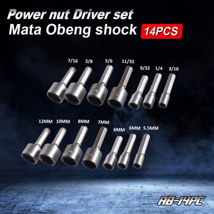 Mata Bor Kunci Pas Shock Power Nut Wrench Hexagonal Baut Baja Ringan