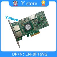 Y Store Original BCM5709 F169G 2 Port Gigabit Network Card FOR DELL Broadcom bcm5709C Chip 0G218C 0F169G PCI E X4 X8 X16