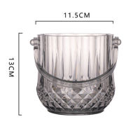 Acrylic White transparent Ice Buckets Ice Container Champagne Ice Bucket with Handle Bar KTV Supplies Red Wine Beer Party Bucket