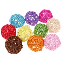 10Pc 5cm Rattan Ball Wedding Party Ornament Craft Dried Ball Festival Xmas Decor