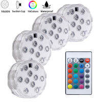 10Pcs 10Led Submersible LED Light RGB Waterproof IP68 Garden Lamp Aquarium Swimming Pool Light Wedding Party Luces Para Piscina