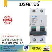 รุ่นขายดี เบรคเกอร์ งานไฟฟ้า CEO เมนเบรกเกอร์ MCB-2P 63A  ตัดไฟ ป้องกันไฟดูด ไฟรั่วอย่างมีประสิทธิภาพ รองรับมาตรฐาน มอก Circuit Breaker จัดส่งฟรี Kerry ทั่วประเทศ