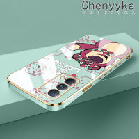 เคส Chenyyka สำหรับ Realme GT เคส Master การ์ตูนรูปหมีสตรอเบอรี่เคสซิลิโคนชุบดีไซน์ใหม่ด้านข้างเคสป้องกันกล่องกันกระแทกกล้องฝาปิดเลนส์เต็มรูปแบบ