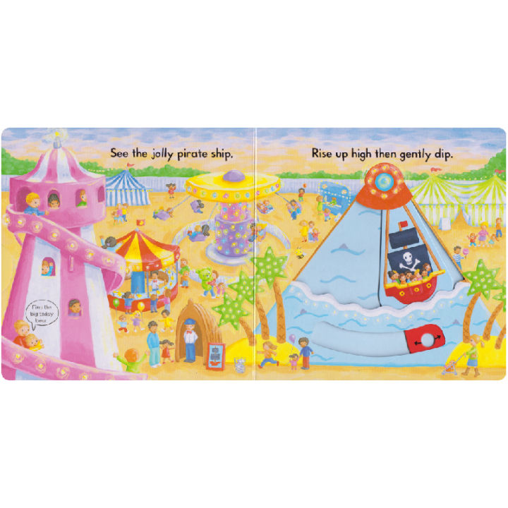 busy-funfair-british-paperboard-office-operation-book-childrens-english-book-busy-series-office-book-playground-interactive-story-picture-book-english-original-book