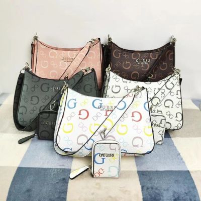 GUESS new fashion retro European and American printing letters hobo armpit bag mother bag shoulder bag