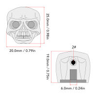 กีต้าร์ไฟฟ้ากะโหลกศีรษะทนต่อการสึกหรอหัวกะโหลกกีต้าร์ไฟฟ้า3ชิ้นอเนกประสงค์สงบสำหรับการแสดง