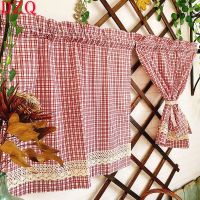 【YD】 Rod Cotton Korean Short Curtains for Half Curtain Door Decoration  A420