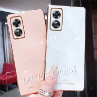 2023ปลอกโทรศัพท์มือถือใหม่สำหรับ OPPOA38 OPPO A38 4G เคสนิ่มชุบขอบตรงเคสโทรศัพท์แฟชันปกป้องน้ำแข็งแพ็คทุกฝาหลัง