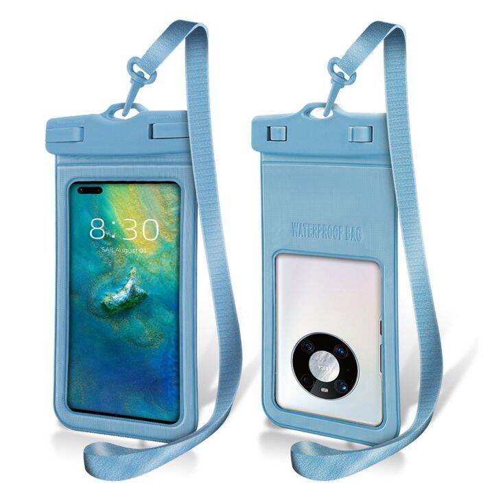 ซองใส่โทรศัพท์กันน้ำ-ซองกันน้ำ-ซองกันน้ำโทรศัพท์มือถือ-waterproof-phone-case-ขนาด-7-2-นิ้ว-สําหรับว่ายน้ํา-ซองมือถือ-มีสายคล้องคอ-ปรับระดับได้-ทัสกรีนได้