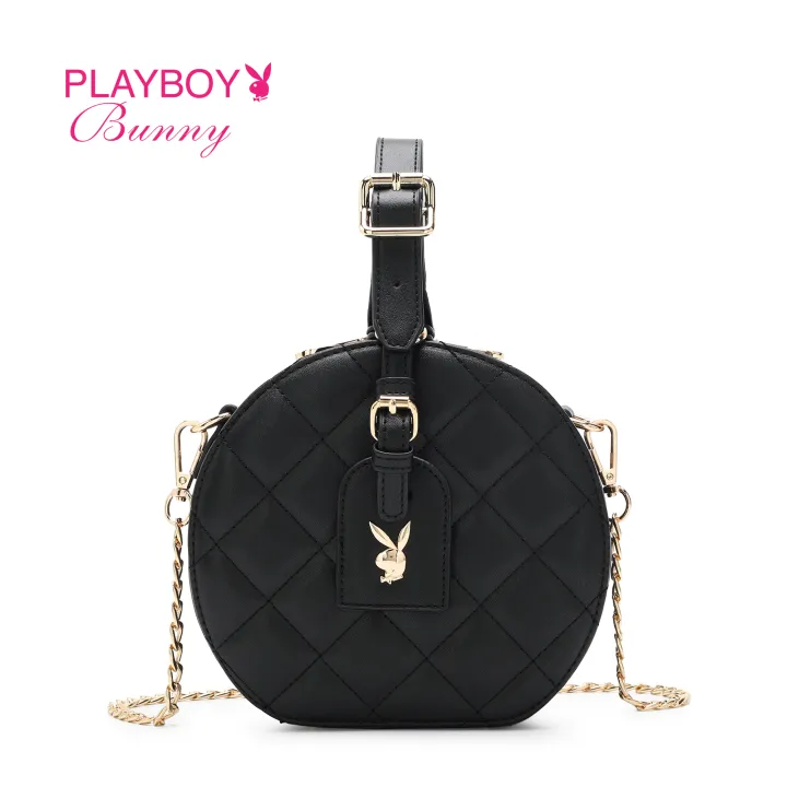 PLAYBOY BUNNY Ladies Monogram Sling Bag BRZ 7621 Multi Color Black