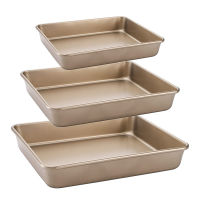 3 Sizes Metal Bakeware Non-stick Cake Pan Oven Baking Tray DIY Bread Pies Pizza Dish Pastry Cooking Plate Kitchen Utensils