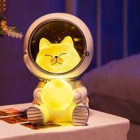 Pet Astronaut Night Light Creative Cute Galaxy Guardian Personality Bedroom Decoration Lights Star Lamp Kids Toys Birthday Gift Night Lights