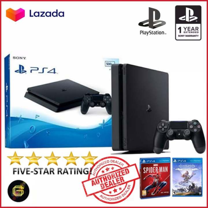 Sony PS4 PlayStation Slim Megapack bundle 1TB Black with 2X FREE GAME 1X  CONTROLLERS [Asia] Lazada PH