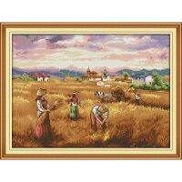 （Jinxiu cross-stitch） Everlasting Love Autumn Harvest Chinese Cross Stitch Kits Ecological Cotton Stamped 11CT 14CT DIY ตกแต่งปีใหม่สำหรับ Home