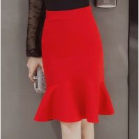 COD □۞✥ The Monolopy Shop28dfgs8dgs Woman fashion plus size Slim high waist flounced mini skirt