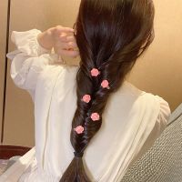 [COD] knot headdress peach hair clip female side bangs love braided duckbill