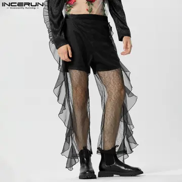 Perfectly Western Style INCERUN Mens Mesh See Through Transparent