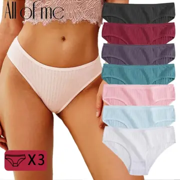 5Pcs /Set Mid Waist Briefs Cotton Panties Plus Size Underpants Lingerie  Soft Women's Underwear Female Intimates Seluar Dalam