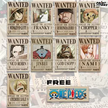 ONE PIECE HD UPDATED BOUNTY WANTED POSTERS 21cm x 29.7cm (3PCS MINIMUM  ORDER)