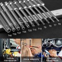 3/7/11PCS 75mm S2 Alloy Steel Torx Screwdriver Bits Tool Set 1/4 Hex Torx Socket Set Handle Tools Electric Screw Driver Set