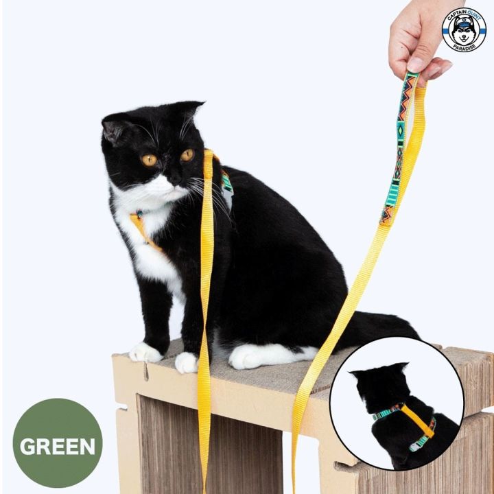 kafbo-สายรัดอกและสายจูงสำหรับแมว-สายจูงแมว-สายรัดอกแมว-cat-harness-leash-สายจูงสัตว์เลี้ยง-ปลอกคอและสายจูง