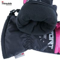 Winter Warm Snow Ski Mittens Women Men 3M Thinsulate Touch Screen Black Snowboard Ski S Waterproof Snowmobile Mittens