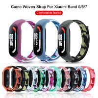 ✤❈ Pasek z paskiem kamuflażu dla Xiaomi Mi Band 7 bransoletka z pętlą nylonową opaska Correa zegarek dla opaska Xiaomi 5 6 7 pasek zamienny