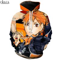 HX อะนิเมะญี่ปุ่นยอดนิยม Haikyuu 3D พิมพ์ Hoodie ผู้ชายและผู้หญิงกีฬาสวมใส่ฤดูใบไม้ร่วงแขนยาว Pullover แฟชั่น Hoodie Drop Shipping