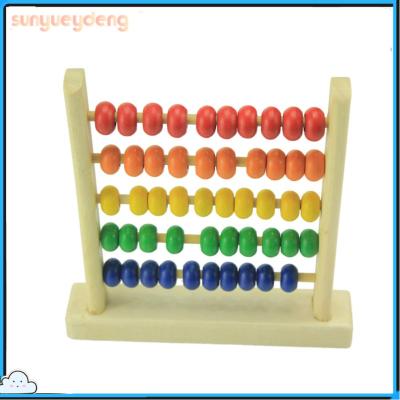 ของเล่นไม้สำหรับนับ5หลากสีคณิตศาสตร์ Kids Toys ลูกปัดลูกคิดสำหรับเด็กของเล่นคณิตศาสตร์3ปีขึ้นไปสำหรับเด็กก่อนวัยเรียน