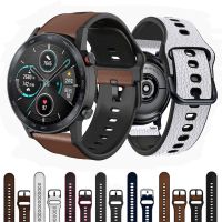 ✣¤⊙ 20mm 22mm Silicone Leather Strap For Honor Magic Watch 2 42mm 46mm Business Watchband For Huawei GT 2E/GT Bracelet Wristband