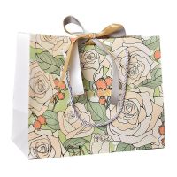 【Ready】? Ins style gift bag champagne rose cosmetic bag with ribbon candy packaging bag clothing storage bag handbag