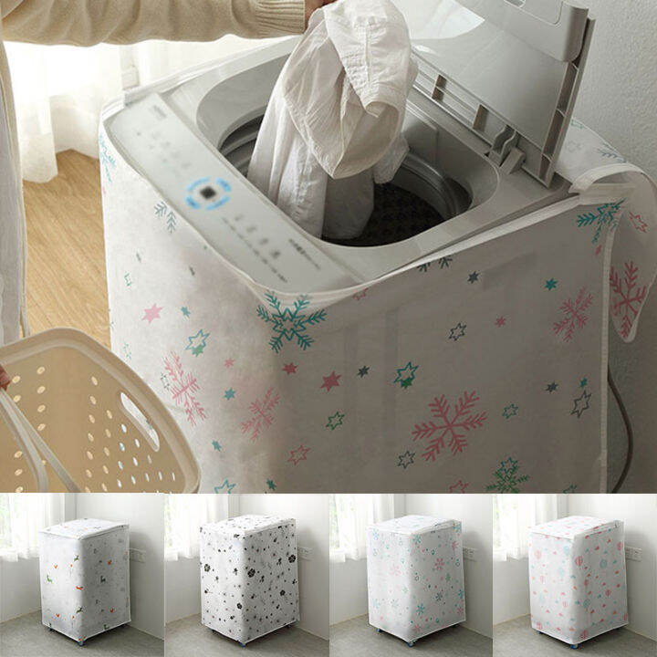 hot-free-durable-dust-cover-storage-supplies-washing-machine-cover-dust-guard-storage-bag-save-space-organizer-โพลีเอสเตอร์-colorful