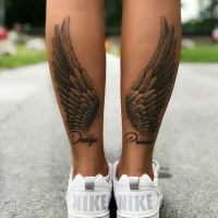 【YF】 2PCS The Angels Wing Temporary Tattoo Stickers For Men Women Leg Arm Body Art Tattos Waterproof Flash Decals Tatoos