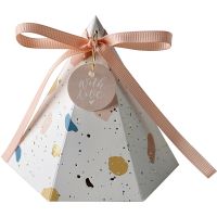 10pcs New Cone Small Paper Chocolate Boxes for Gifts Wedding Favors Baby Shower