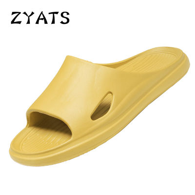 ZYATS รองเท้าแตะกันลื่นสำหรับใส่ในบ้านชายหาดรองเท้าแตะลำลองในช่วงฤดูร้อนสำหรับผู้ชายและผู้หญิงใหม่