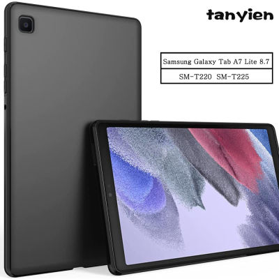 Casing Tablet สำหรับซัมซุงกาแล็กซีแท็บ A7 Lite 8.7 2021 SM-T220 SM-T225 T220 T225ซิลิโคนนุ่มยืดหยุ่นฝาหลังเคส TPU สีดำ