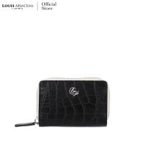 Louis Montini Credit Card Wallet (Cherreen) กระเป๋าผู้หญิงหนังแท้ หนังวัวอัดลายจระเข้ กระเป๋าใส่บัตรเครดิตใบเล็ก WL39