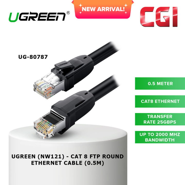 UGREEN NW121 CAT8 FTP Round Enthernet Cable - 0.5m (UG-80787)