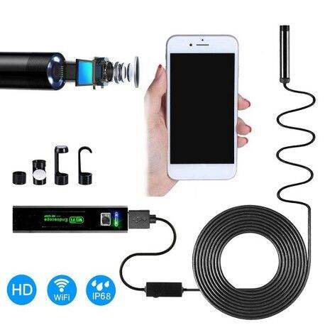 endoscope-wifi-hd-1200p-กล้องส่องท่อ-กล่องส่องช่องแอร์-แบบ-wireless-สายกล้องยาว-1เมตร