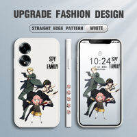 เคสโทรศัพท์สำหรับ OPPO A18 A38ญี่ปุ่นลายการ์ตูนอนิเมะสุดสร้างสรรค์ (Spy× Family) เคสโทรศัพท์ปลอกซิลิโคนน้ำรูปแบบขอบสี่เหลี่ยมเคสป้องกันกล้องคลุมทั้งหมด