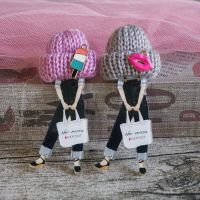 Girl Cute Brooch Fashion Funny Wool Hat Badge Pins Brooch Pin For Woman Gifts